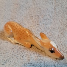 Vintage Lomonosov USSR Porcelain Sleeping Fawn Deer Figurine LFZ 7.5