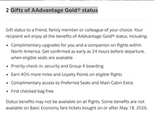 AA American Airlines Gold Status - Expires March 31, 2028 picture