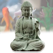 Meditating Buddha Statue - Natural Sandstone Sculpture for Aquarium & Zen Garden picture