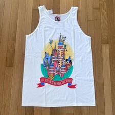 Vintage Disney World 25th Anniversary Castle Tank Top L 1996 Made In USA RARE picture