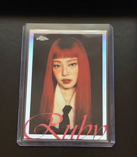 2026 Topps Chrome x Jennie * Ruby Red Close Up SP * #2 Refractor K-Pop RSP2 Rare picture