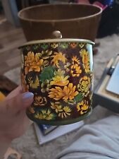 Vintage Daher Decorative Biscuit Tin Canister Made In England Chintz Floral RARE picture
