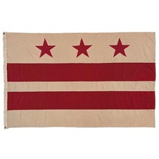 Large Vintage Cotton Sewn Washington DC Flag Cloth USA American Capital Columbia picture