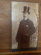 Charles C Clark 1856-1902 Mayor Of Peoria Twice Cabinet CardPhoto12 7/8”x 7 7/8” picture