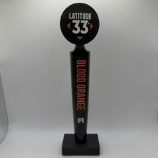 Latitude 33° Brewing Co. Beer Tap Handle Blood Orange IPA San Diego, CA - 12” picture