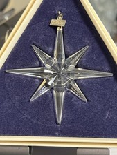 Swarovski Crystal 1995 Christmas Holiday Star Ornament Clear w/ Box Vintage picture