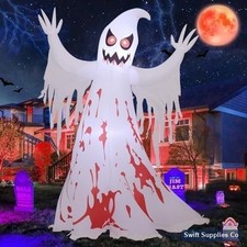 8.2 FT Giant Halloween Inflatable Ghost - Outdoor Blow up Yard Decor with LEDs picture