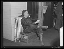 Mount Whittier New Hampshire 1940 Railroad Worker Baggage Room Station picture