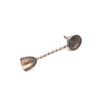 Rare Tiny Antique Vintage Perfume Funnel Compact Powder Scoop Barley Twist Small picture