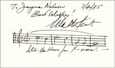 WALTER KENT - INSCRIBED AUTOGRAPH MUSICAL QUOTATION SIGNED 07/04/1985 picture