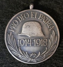 Original WWI Hungarian Comm Medal Award PRO DEO ET PATRIA 1914-1918 Horthy picture