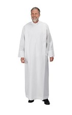 Alb Front Wrap Polyester Cotton And with Lining On The Yoke Clergy Medium New picture