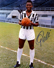 PELE SIGNED REPRINT BRAZILIAN SOCCER PLAYER AUTOGRAPH 8