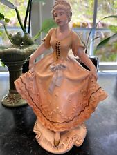Gorgeous VTG Hand Painted Ceramic Baroque Lady Figurine 1930-1950 Italy or Spain picture