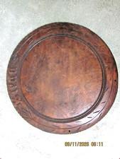ANTIQUE BREAD BOARD HANDCRAVED WITH BREAD IN A GOTHIC STYLE SCRIPT  10
