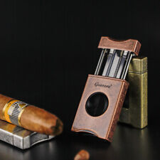 Luxury Cigar Cutter Silver V-Cut Stainless Steel Premium Guillotine Sharp Blade picture