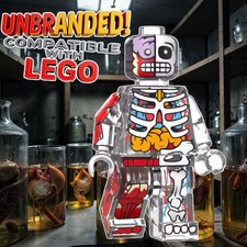 🧠Clear Brick Figure Dissection Corpse Autopsy Minifigures Anatomy Lab Man picture