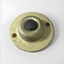 Vintage brass round Push button industrial 1-1/2 Inch Diameter picture