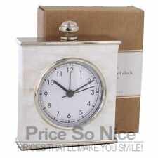 New POTTERY BARN Mother of Pearl Silver Desk Clock - MSRP $79 - New picture