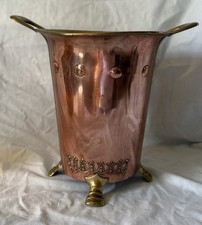 Antique Champagne Bucket By Gebruder Bing Germany Art Nouveau Copper Brass Deco picture