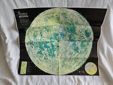 Vintagge 1985 Foldout Rand McNally Official Map of the Moon Poster Tasco picture