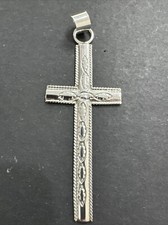 Large Sterling Silver Cross 3 1/2 Inch 11.1 Grams  picture