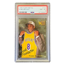 KOBE BRYANT 1996/97 Fleer Metal Fresh Foundation RC #137 PSA 8 picture