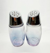 Vintage Gemco Art Deco Iridescent Purple Blue Salt Pepper Shakers picture