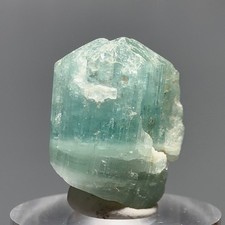 Rare Natural Bicolour Seafoam Paraiba-Like Indicolite & Pink Tourmaline Crystal picture