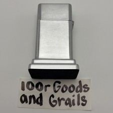 Vintage 1950s-60s Zippo Barcroft Table Lighter Satin Chrome Needs Flint picture