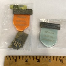 VTG 1984 86 INDIANA Republican State Convention Delegate Badges General Assembly picture
