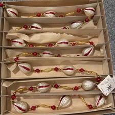 Vtg 1992 Christopher Radko Twelfth Nt Glass Bead Christmas Garland 92-231-0 BOX picture