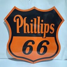 Phillips 66 Porcelain Enamel Sign 20x20  Inches 1 Sides picture