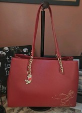 Loungefly Disney Winnie The Pooh Tote, NWOT, Embossed w/ Charm, Warm Clay, Gold picture