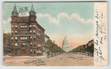 Postcard 1907 Advertising US Realty Company Pennsylvania Ave. in Washington, DC. picture