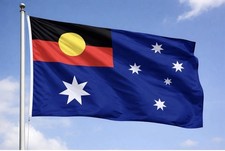 Australian and Aboriginal flag combined  90x150cm picture