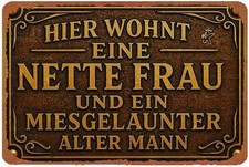 Humorous German Quote Vintage Tin Metal Signs Home Décor 8x12 Inch | Living Room picture
