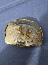 Vintage 1993 Crumrine Nage’s German Silver Duck Trophy Belt Buckle LCTC Champion picture