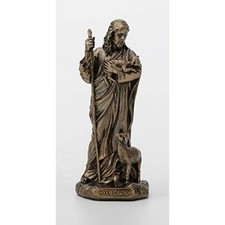 Veronese Design Jesus Good Shepherd Resin Figurine Antique Bronze Hand Painted picture