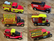 Coca-Cola Models of Yesteryear Diecast Vehicle Lot Trucks & Van Red/Yellow/Black picture