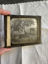 Magic Lantern GLASS Ephemera Farming Irrigating Salekiela? picture