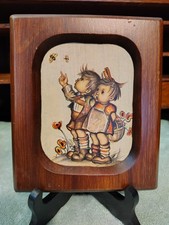 Wood Wall Plaque Kids Children Art Illustration, Brown Multicolor, Vertical picture