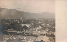 RPPC Owego New York Birds Eye View Early 1900s Tioga County Real Photo Postcard picture