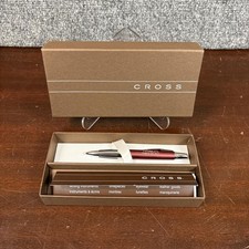 Cross~Hitachi~Retired Contour Red Ballpoint Pen New in Gift Box picture
