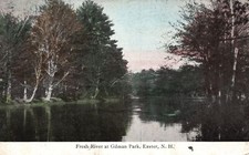 Exeter NH-New Hampshire, 1908 Fresh River at Gilman Park Nature Vintage Postcard picture