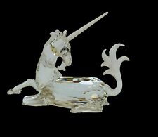 Retired Swarovski Austrian Crystal Unicorn Signed Glass Figurine w/ Box picture