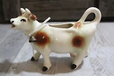 Vintage Ceramic COW With Bell Creamer 4.5in picture