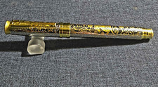 Gold Filigree ornate filigree All Metal Fountain Pen  picture