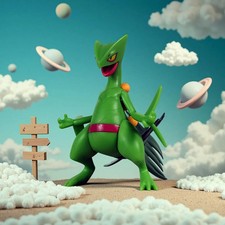 9cm Pokemon Sceptile “Ace Lizard King” GK Desk Anime Action Figure Toy Gift picture
