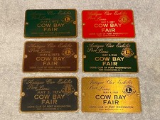 Vintage Auto Show Plaque - Lot of 6 Cow Bay Fair Port Washington NY 1967 - 1974 picture